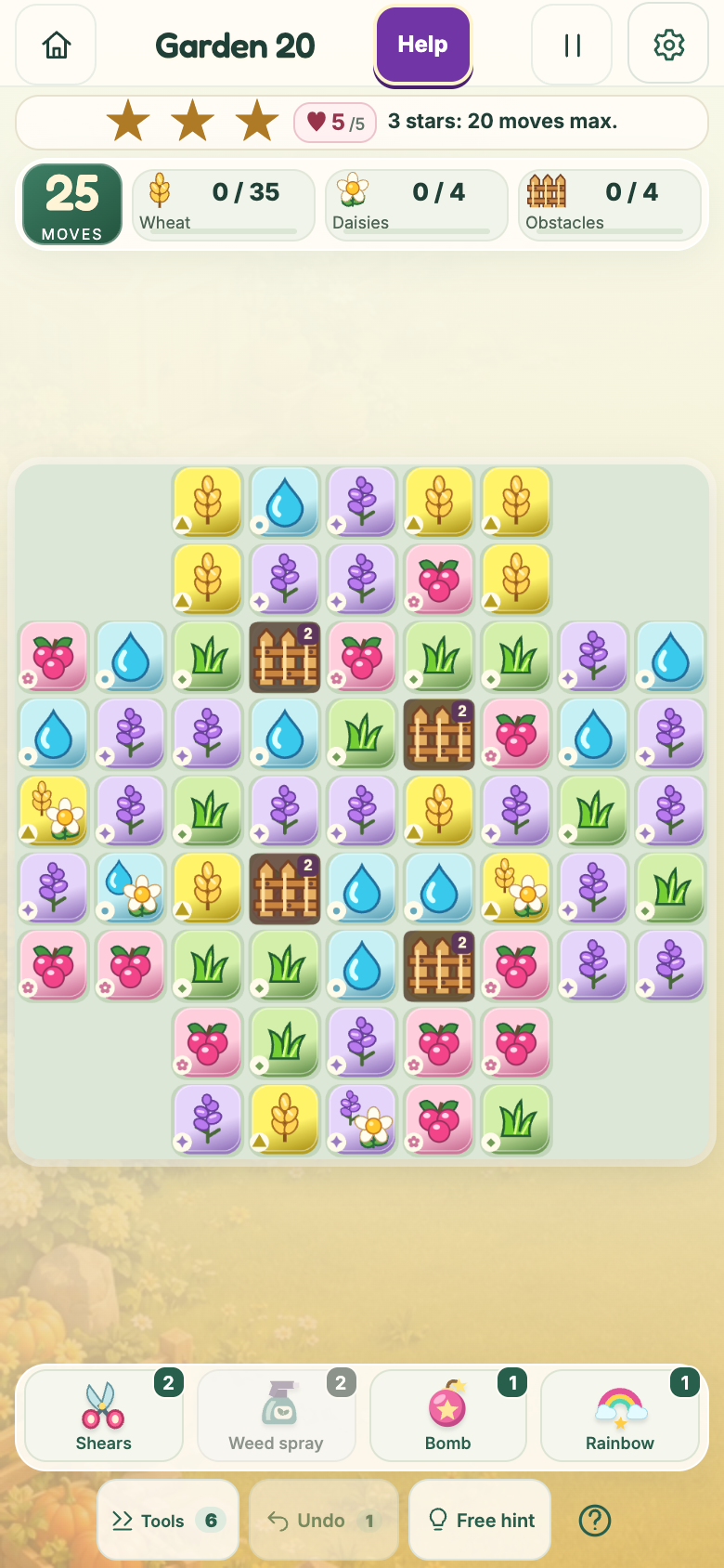Garden 20 : Golden orchard, starting board