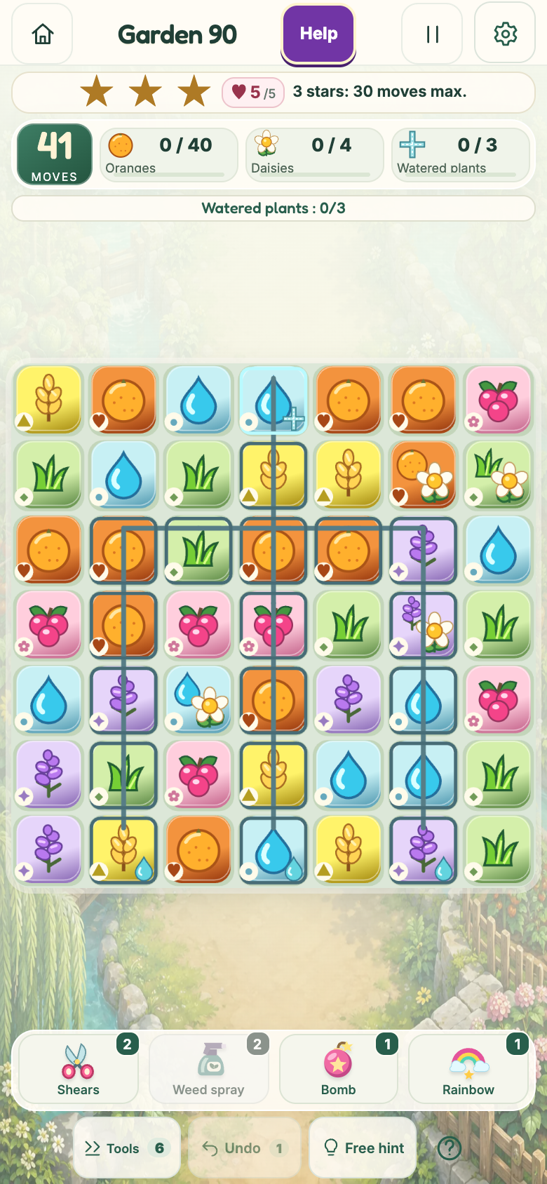 Garden 90 : Waterway Gardens, starting board