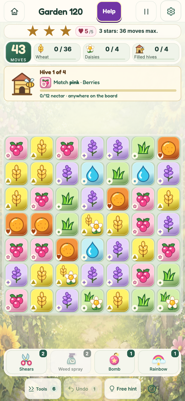 Garden 120 : Blossom Hives, starting board